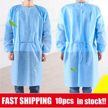 10pcs/set Disposable Isolation Clothes Non-woven Dust-proof Blue Security Protection Suit Isolation Gown Blouse
10pcs/set Disposable Isolation Clothes Non-woven Dust-proof Blue Security Protection Suit Isolation Gown Blouse
