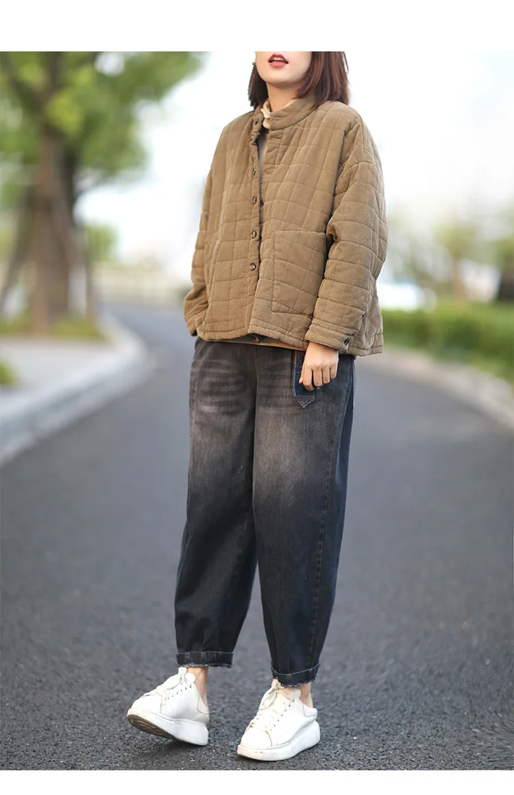 Mori Girl Line Artistic 19 New Style Stand Collar Short Pattern Corduroy Cotton Overcoat 6984
Mori Girl Line Artistic 19 New Style Stand Collar Short Pattern Corduroy Cotton Overcoat 6984