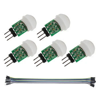 5PACK IR Human Sensor AM312 Mini Detector Module HC-SR312 Pyroelectric Infrared PIR Motion Automatic Detector
5PACK IR Human Sensor AM312 Mini Detector Module HC-SR312 Pyroelectric Infrared PIR Motion Automatic Detector