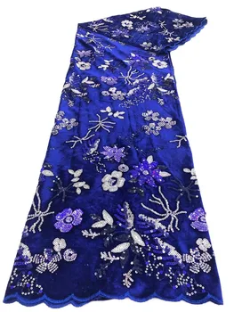 Blue Velvet Lace Fabric 2020 High Quality Latest African Sequin Lace Fabric Embroidered French Lace for Evening Party Dress
Blue Velvet Lace Fabric 2020 High Quality Latest African Sequin Lace Fabric Embroidered French Lace for Evening Party Dress