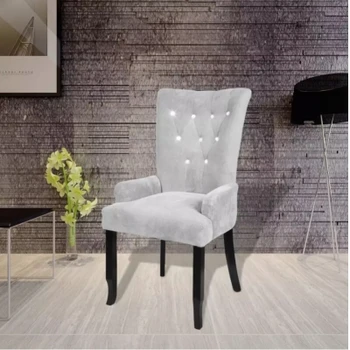 Fauteuil en bois argenté velours Fauteuil néoclassique élégant, fauteuil 
Fauteuil en bois argenté velours Fauteuil néoclassique élégant, fauteuil