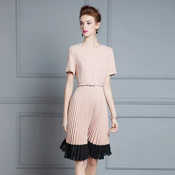 Women dress Slim Summer dress splice Short sleeve High waist O-Neck A-Line dress Women WHL016
Women dress Slim Summer dress splice Short sleeve High waist O-Neck A-Line dress Women WHL016