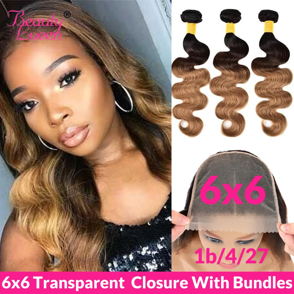 Ombre 6X6 Transparent Hd Closure With Bundles Wavy Hair 3/4 Bundles With Closure Remy Brazilian Hair With Closure Middle Part
Ombre 6X6 Transparent Hd Closure With Bundles Wavy Hair 3/4 Bundles With Closure Remy Brazilian Hair With Closure Middle Part