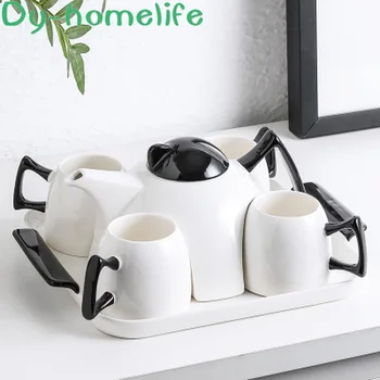 Nordic Creative Black White Ceramic Coffee Tea Set Hotel Home with Tray Coffee Cup Pot Set Home Decoration Ornament Coffee Set
Nordic Creative Black White Ceramic Coffee Tea Set Hotel Home with Tray Coffee Cup Pot Set Home Decoration Ornament Coffee Set