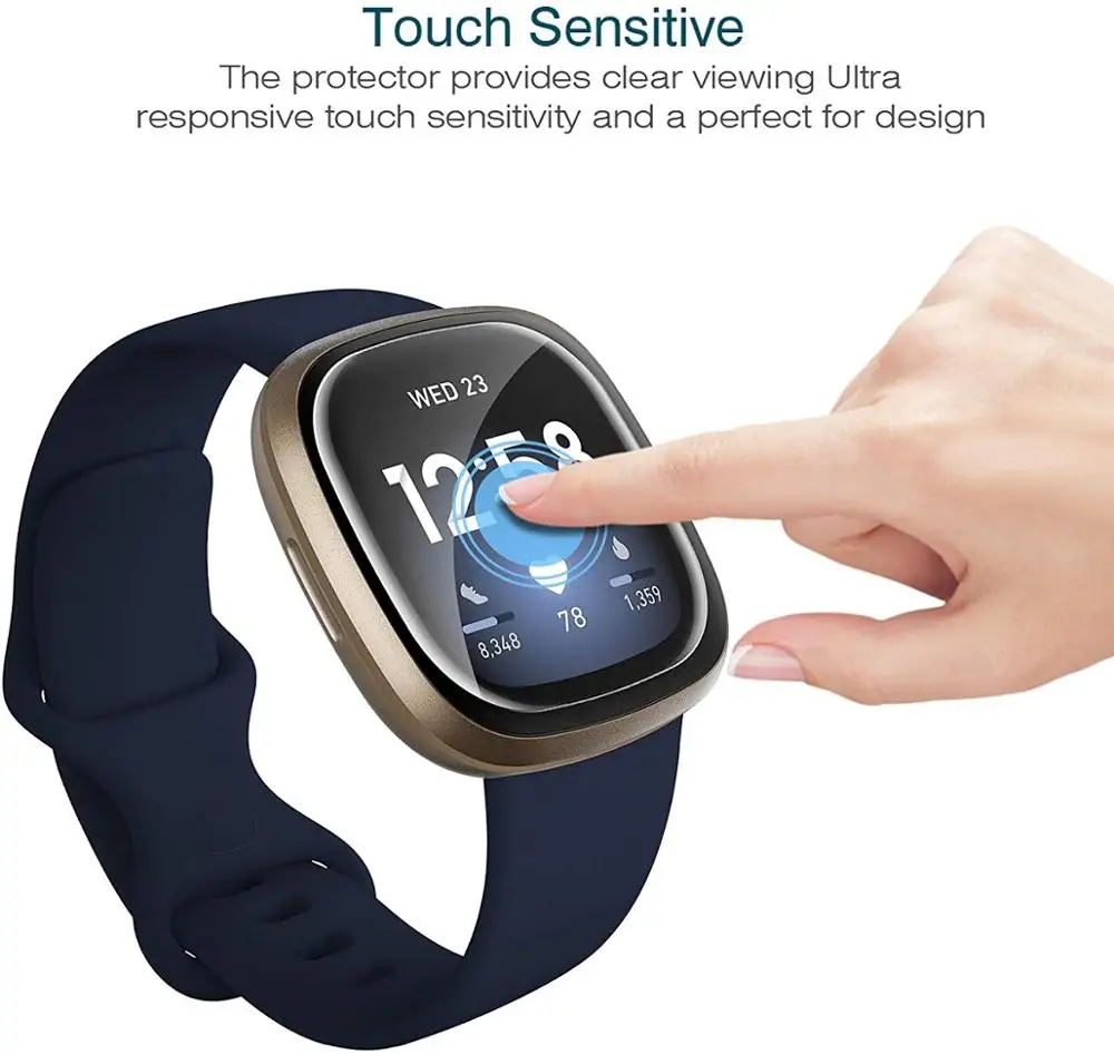 2pcs Unthin Soft TPU HD Clear Protective Film For Fitbit Versa 3/Sense Smart Watch Full Screen Protector Cover For Fitbit Versa3
2pcs Unthin Soft TPU HD Clear Protective Film For Fitbit Versa 3/Sense Smart Watch Full Screen Protector Cover For Fitbit Versa3