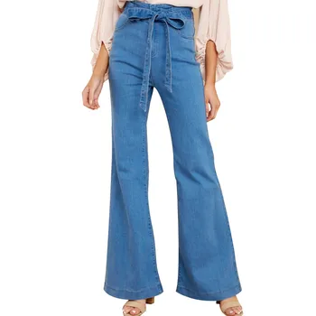 2019 Tie Waist Flare Jeans Denim Women Trousers Vintage Wide Leg Jeans High Waist Pants Slim Fit Belted Stretchy Jeans
2019 Tie Waist Flare Jeans Denim Women Trousers Vintage Wide Leg Jeans High Waist Pants Slim Fit Belted Stretchy Jeans