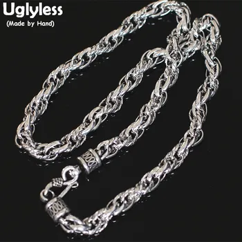 Uglyless Cool Men Thick Silver Chains Necklaces NO Pendant 925 Sterling Silver Twisted Chains HIP HOP Thai Silver Jewelry C161
Uglyless Cool Men Thick Silver Chains Necklaces NO Pendant 925 Sterling Silver Twisted Chains HIP HOP Thai Silver Jewelry C161