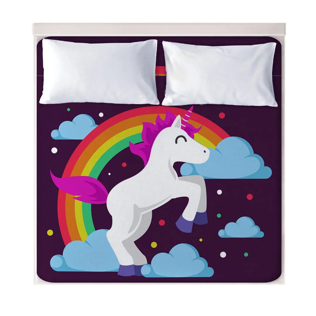 3D Cartoon Unicorn Fitted Sheets 3D Cartoon Unicorn Fitted Sheets