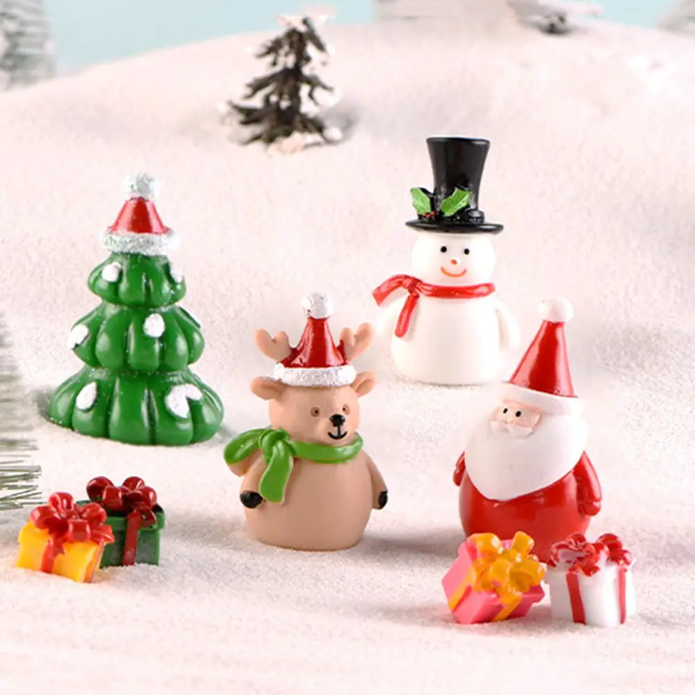 

Украшение бонсай Декор микро пейзаж олень Сказочный Сад рождественские статуэтки Санта-Клаус миниатюрный Снеговик Рождественская елка