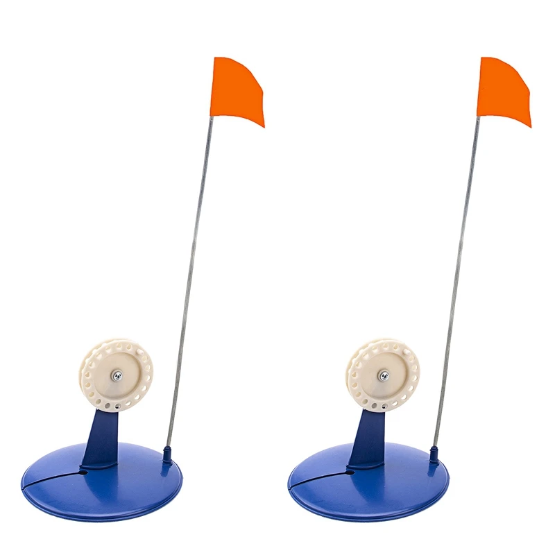 2Pcs Ice Fishing Rod Tip-Up Compact Metal Pole Orange Flag Angler Tackle Accessory
2Pcs Ice Fishing Rod Tip-Up Compact Metal Pole Orange Flag Angler Tackle Accessory