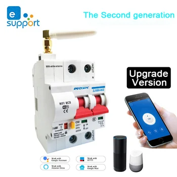 eWeLink 2P WiFi Smart Circuit Breaker Smart Home Automatic Switch overload short circuit protection with Alexa Google home
eWeLink 2P WiFi Smart Circuit Breaker Smart Home Automatic Switch overload short circuit protection with Alexa Google home