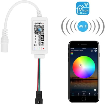Mini Wifi WS2811 WS2812B SM16703 UCS1903 RGB LED Strip Light Controller Google Phone Smart Voice IOS/Android APP Control D30 
Mini Wifi WS2811 WS2812B SM16703 UCS1903 RGB LED Strip Light Controller Google Phone Smart Voice IOS/Android APP Control D30