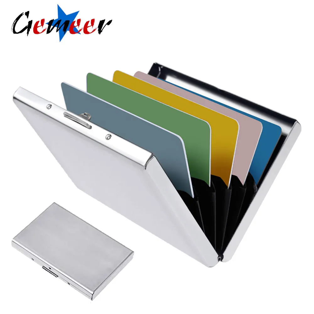 Gemeer Metal Card Holder Wallet for Ladies and Men with RFID Blocking Technology Business Card Holder Case Name Card Box
Gemeer Metal Card Holder Wallet for Ladies and Men with RFID Blocking Technology Business Card Holder Case Name Card Box