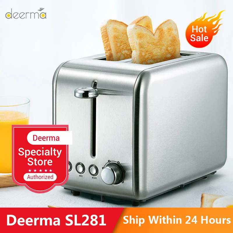 

Deerma DEM - SL281 Bread Baking Machine Electric Toaster Household Automatic Breakfast Maker Kitchen