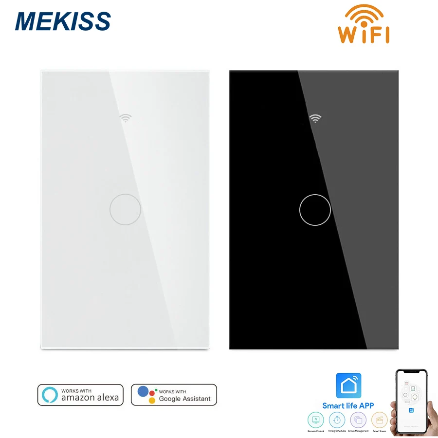 WIFI touch switch APP smart life Tuya remote control smart home support Alexa Voice control AC110V 240V 1/2/3/4gang light switch
WIFI touch switch APP smart life Tuya remote control smart home support Alexa Voice control AC110V 240V 1/2/3/4gang light switch