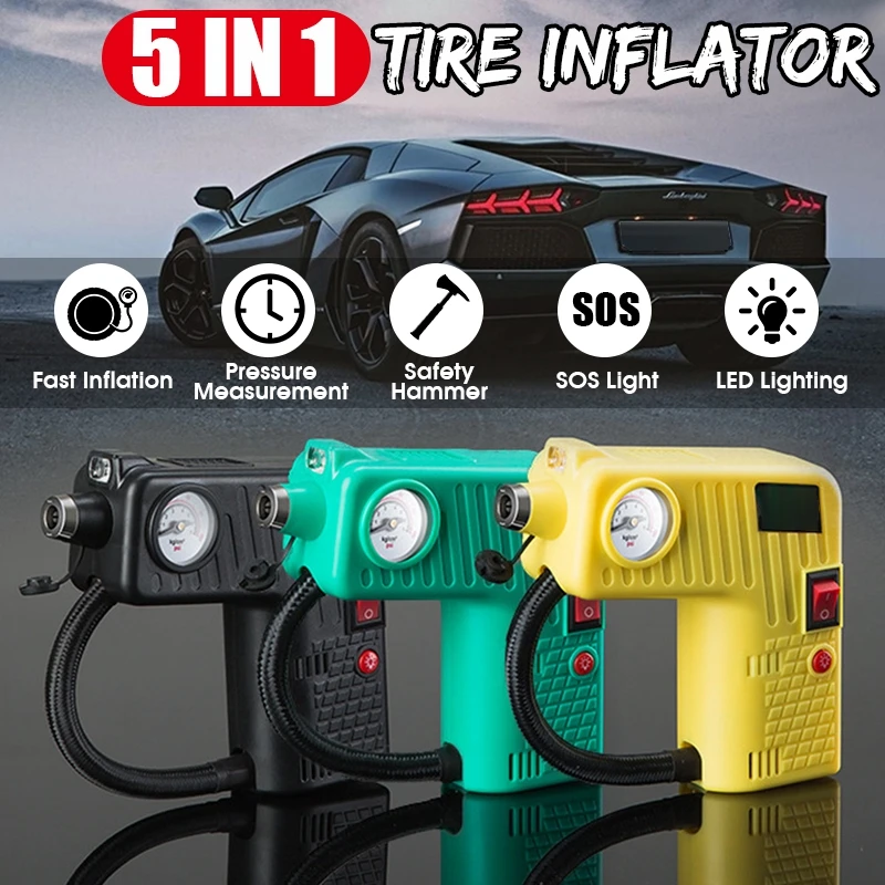 12V Electric Air Compressor 100W Variety Pump Portable Ball Car Inflator Motorcycle Of Color Car Inflatable Mercury Tool
12V Electric Air Compressor 100W Variety Pump Portable Ball Car Inflator Motorcycle Of Color Car Inflatable Mercury Tool