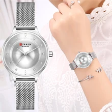 CURREN Brand Fashion Simple Quartz Ladies Watches Luxury Rhinestone Stainless Steel Mesh Watch Woman Female Clock часы женские 
CURREN Brand Fashion Simple Quartz Ladies Watches Luxury Rhinestone Stainless Steel Mesh Watch Woman Female Clock часы женские