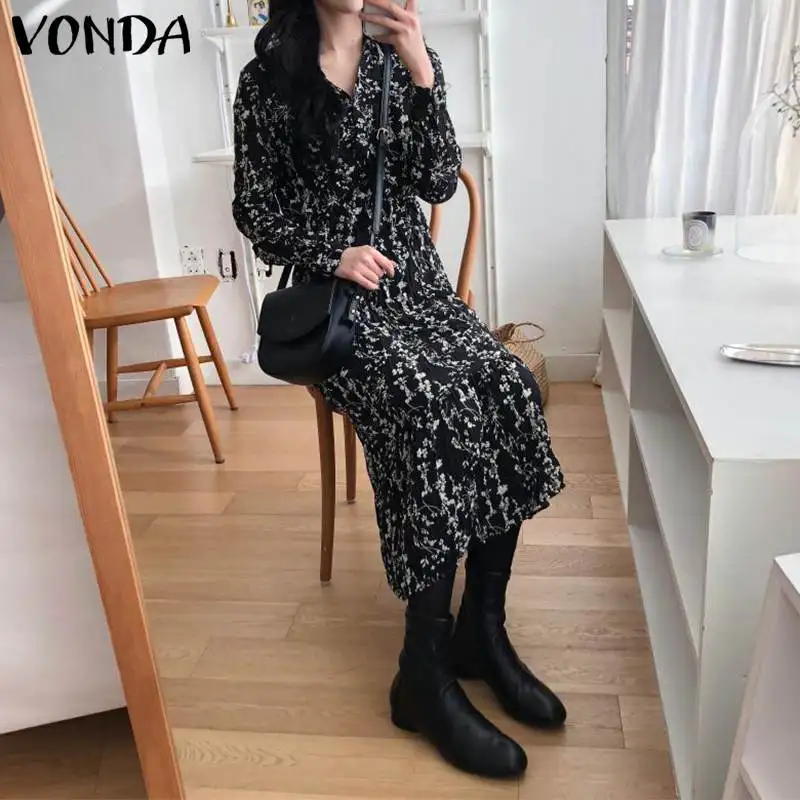 Maternity Dress 2020 VONDA Autumn Party Dresses Vintage Printed Long Sleeve Beach Sundress Loose Bohemian Pregnancy Vestidos 
Maternity Dress 2020 VONDA Autumn Party Dresses Vintage Printed Long Sleeve Beach Sundress Loose Bohemian Pregnancy Vestidos