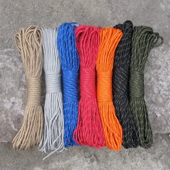 Dia.4mm 9 Stand Cores Reflective Paracord for Survival Parachute Cord Lanyard Camping Climbing Camping Rope Hiking Clothesline
Dia.4mm 9 Stand Cores Reflective Paracord for Survival Parachute Cord Lanyard Camping Climbing Camping Rope Hiking Clothesline