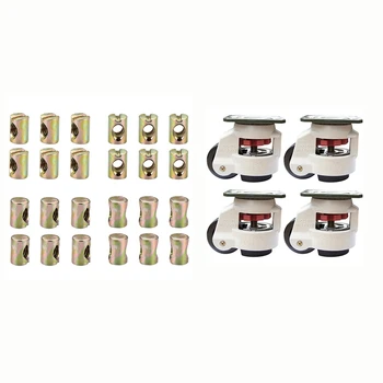 24 Pieces M6 Barrel Nuts Cross Dowels Slotted Nuts & 4-Piece Conditioner Casters, Wheels and Rubber Casters
24 Pieces M6 Barrel Nuts Cross Dowels Slotted Nuts & 4-Piece Conditioner Casters, Wheels and Rubber Casters