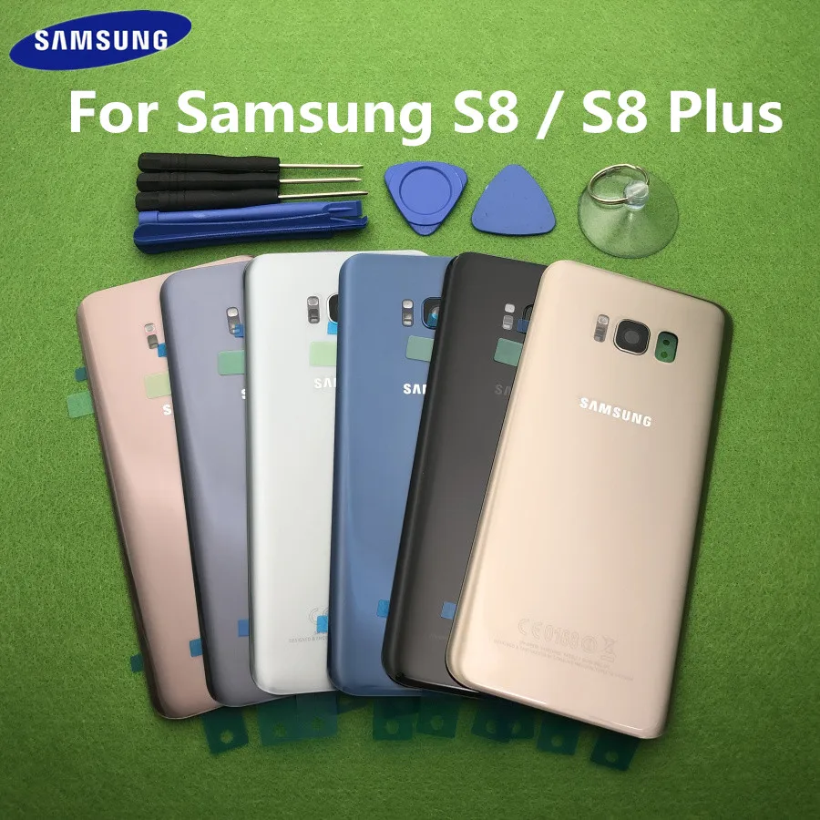 Задняя крышка аккумулятора S8 + стеклянный корпус для Samsung Galaxy Plus G955 SM G955F G950F задняя