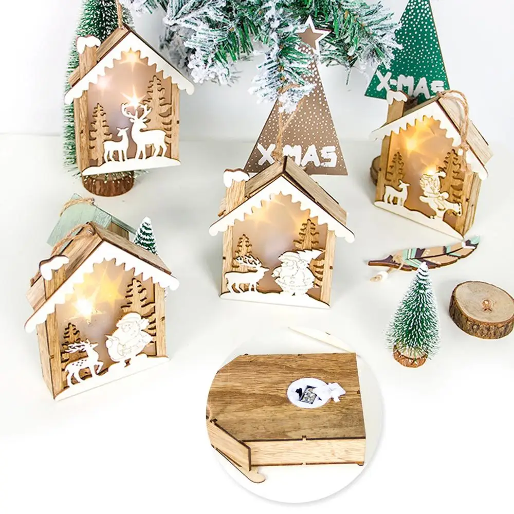 QIFU Lamp Wood Village Christmas Houses Decoration Home Christmas Ornament Christmas Table Decorations For Home New Year Gifts 
QIFU Lamp Wood Village Christmas Houses Decoration Home Christmas Ornament Christmas Table Decorations For Home New Year Gifts