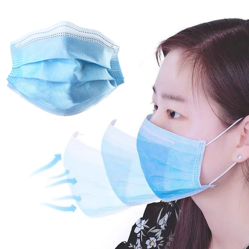 50Pcs Face Mask Nonwoven Disposable Face Masks 3 Layer Filter PM2.5 Filter Anti Virus Respirator Soft Breathable Mouth Cover
50Pcs Face Mask Nonwoven Disposable Face Masks 3 Layer Filter PM2.5 Filter Anti Virus Respirator Soft Breathable Mouth Cover