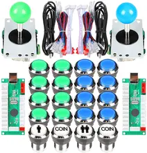 EG STARTS 2 Player Arcade DIY Kit 5 Pin Arcade Joystick + LED Chrome Arcade Buttons for Video Games Raspberry Pi Parts
EG STARTS 2 Player Arcade DIY Kit 5 Pin Arcade Joystick + LED Chrome Arcade Buttons for Video Games Raspberry Pi Parts