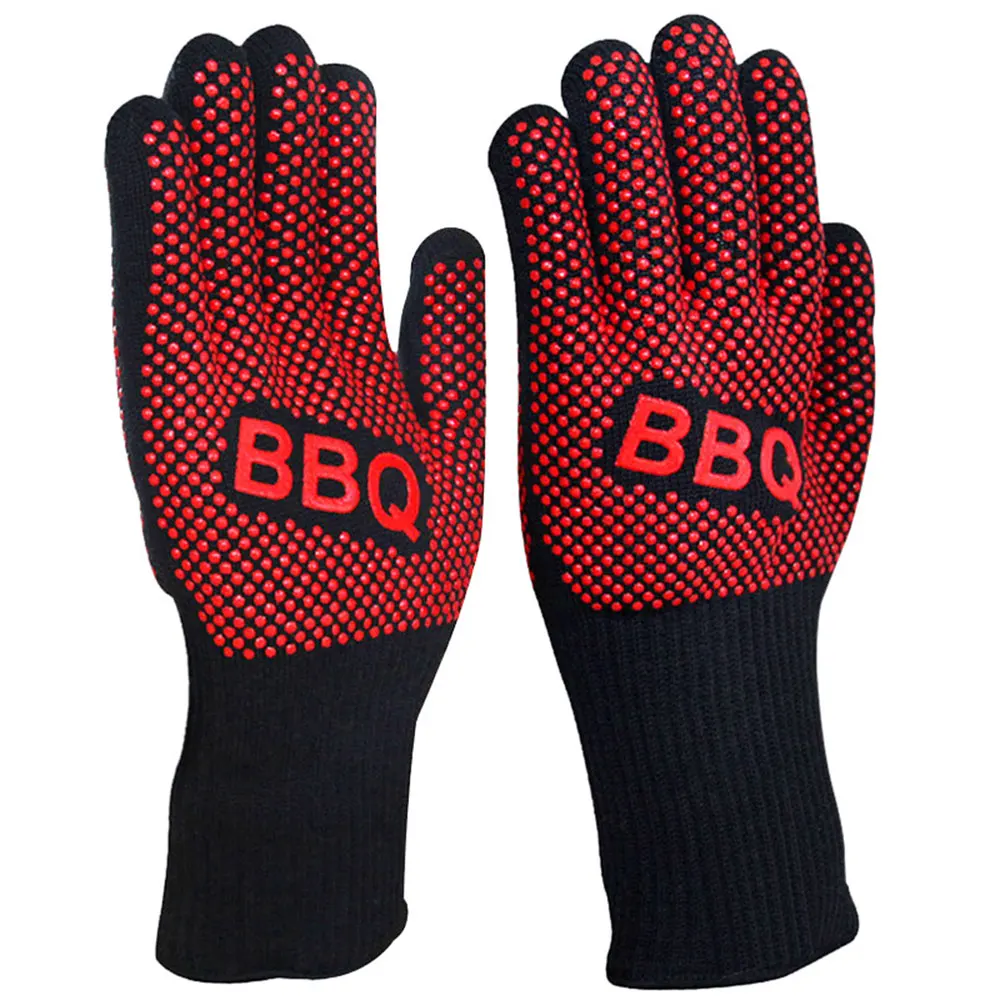 BBQ Gloves Silicone Baking Glove Barbecue Box High Temperature Resistance Red Black Cotton Kitchen Tool Barbecue Gloves
BBQ Gloves Silicone Baking Glove Barbecue Box High Temperature Resistance Red Black Cotton Kitchen Tool Barbecue Gloves