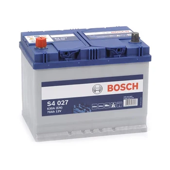 Bosch S4027 battery car-12 V 70Ah 630 A (in)-Positive left-measures: 26X17,3X22,5 
Bosch S4027 battery car-12 V 70Ah 630 A (in)-Positive left-measures: 26X17,3X22,5