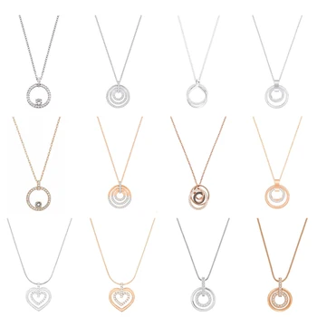 High Quality Original SWA XL020 CIRCLE Necklace Two-ring Three-ring Shape Elegant Temperament Clavicle Chain Female Jewelry 
High Quality Original SWA XL020 CIRCLE Necklace Two-ring Three-ring Shape Elegant Temperament Clavicle Chain Female Jewelry