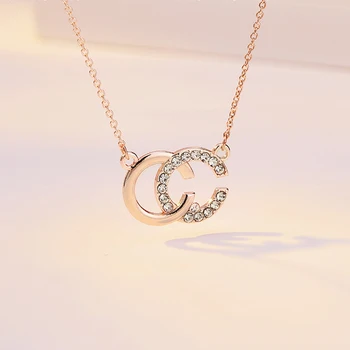 Hot Sale Advanced Texture Double C Necklace Female Korean Version Simple Personality Clavicle Chain Temperament Fashion Gift 
Hot Sale Advanced Texture Double C Necklace Female Korean Version Simple Personality Clavicle Chain Temperament Fashion Gift