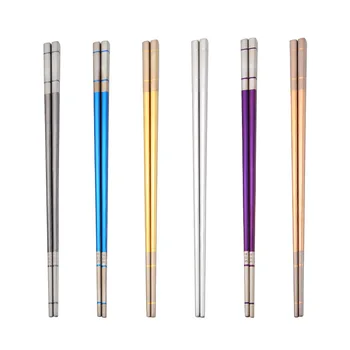 Stainless Steel Reusable Chopsticks Tableware Colorful Length 23cm Dishware Silver Iron Antiskid Household Metal Chinese Gift
Stainless Steel Reusable Chopsticks Tableware Colorful Length 23cm Dishware Silver Iron Antiskid Household Metal Chinese Gift
