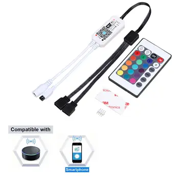 WiFi Wireless Smart LED Controller with 24 Keys Remote for RGB LED Strip Lights, Compatible with Alexa Google Home IFTTT,JK228
WiFi Wireless Smart LED Controller with 24 Keys Remote for RGB LED Strip Lights, Compatible with Alexa Google Home IFTTT,JK228