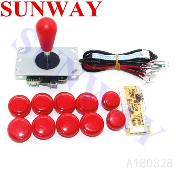 DIY arcade joystick handle set kits with 5pin arcade joystick+24mm/30mm Arcade sanwa push buttons and 1player arcade usb encoder 
DIY arcade joystick handle set kits with 5pin arcade joystick+24mm/30mm Arcade sanwa push buttons and 1player arcade usb encoder