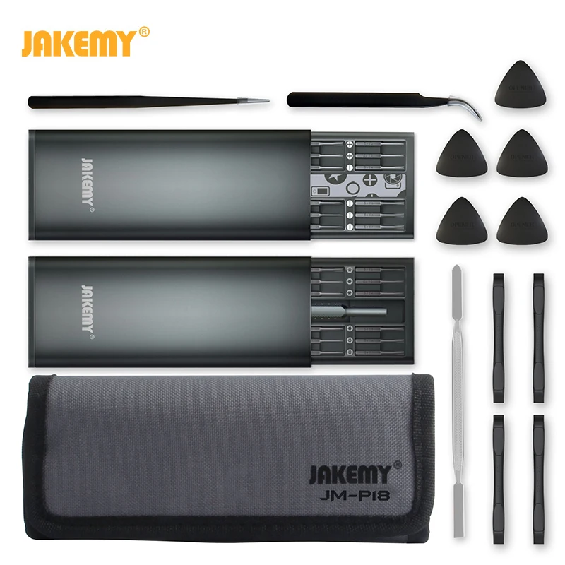 

JAKEMY Product JM-P18 Mini Precision Screwdriver Tool Set with Waterproof Oxford Bag for Mobile Phone Household DIY Repair