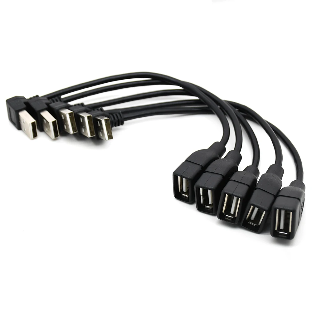 

5PCS/lot 90 Degree Angled usb extension cable USB 2.0 Male to Female Extension cable 10cm 20cm 40cm data and charging