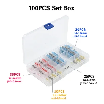 100Pcs Mixed Heat Shrink Sordering Terminals Waterproof Electrical Wire Connector Insulated Butt Connectors Kit
100Pcs Mixed Heat Shrink Sordering Terminals Waterproof Electrical Wire Connector Insulated Butt Connectors Kit
