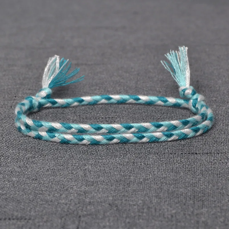 Bracelet amitié tissu bleu Bracelet amitié tissu bleu