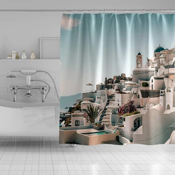 Waterproof Shower Curtains Geometric Print Scenery Bathroom Curtains Bath Screen Polyester Bath Curtains for Bathroom Decor
Waterproof Shower Curtains Geometric Print Scenery Bathroom Curtains Bath Screen Polyester Bath Curtains for Bathroom Decor