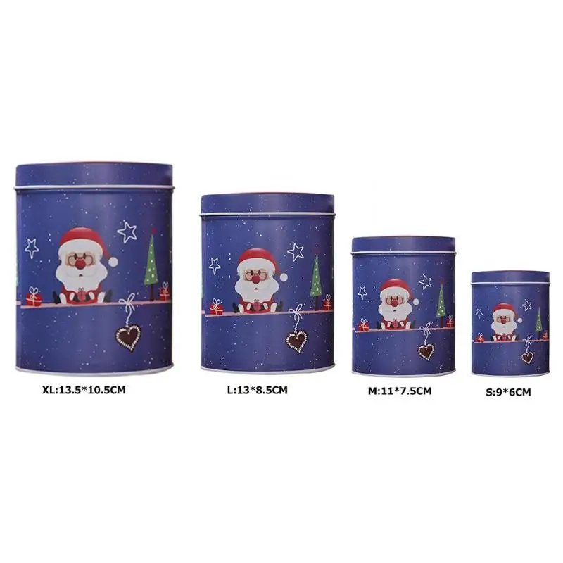 high-capacity santa claus snowman elk candy cans kids gift