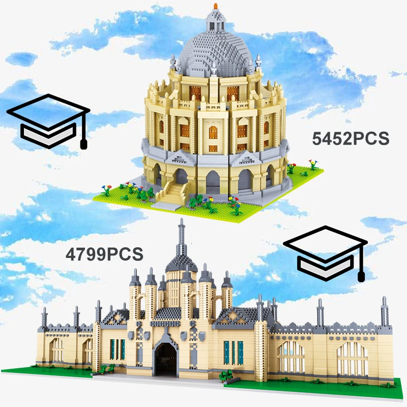 New 4799pcs+ World Famous Architecture Building Blocks Cambridge University Oxford Model Micro Bricks Toys for Children Gift
New 4799pcs+ World Famous Architecture Building Blocks Cambridge University Oxford Model Micro Bricks Toys for Children Gift