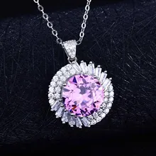 Fashion 925 Silver Female Pink Crystal Zircon Stone Pendants Necklaces For Women Stainless Steel Jewelry Accessories
Fashion 925 Silver Female Pink Crystal Zircon Stone Pendants Necklaces For Women Stainless Steel Jewelry Accessories