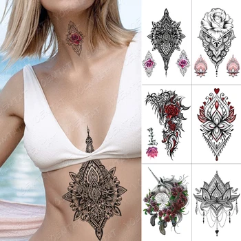 Waterproof Temporary Tattoo Sticker Rose Lotus Flash Tattoos Love Henna Unicorn Body Art Arm Water Transfer Fake Tatoo Women Men
Waterproof Temporary Tattoo Sticker Rose Lotus Flash Tattoos Love Henna Unicorn Body Art Arm Water Transfer Fake Tatoo Women Men