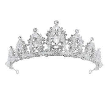 Luxury Rhinestone Tiara Handmade Beaded Sparkling Crystal Crown Bride Wedding Headdress Headpeice Hair Jewelry Accessories XH 
Luxury Rhinestone Tiara Handmade Beaded Sparkling Crystal Crown Bride Wedding Headdress Headpeice Hair Jewelry Accessories XH