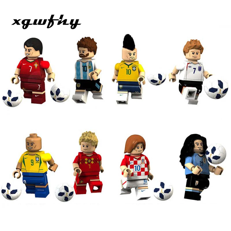 New Bricks Football Team Sports Figures Brazil Russia Germany Pogba Ronaldo Messi Model Building Blocks Toys Figures boys jm127 
New Bricks Football Team Sports Figures Brazil Russia Germany Pogba Ronaldo Messi Model Building Blocks Toys Figures boys jm127