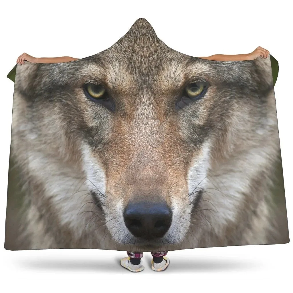 

Wolf 3d printed Hooded Blanket Adult colorful child Sherpa Fleece Wearable Blanket Microfiber Bedding style-1