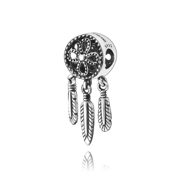 

Authentic 925 Sterling Silver Spiritual Dreamcatcher Charm Beads fit Original Pandora Bracelets Women DIY Jewelry