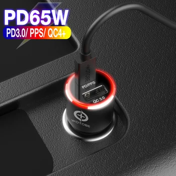 WOTOBE USB C Car Charger PD65W/45W/30W/18W/PPS 25W Quick Charger 4/3.0/AFC 15W For Type-C Laptops MacBook iPhone Samsung xiaomi
WOTOBE USB C Car Charger PD65W/45W/30W/18W/PPS 25W Quick Charger 4/3.0/AFC 15W For Type-C Laptops MacBook iPhone Samsung xiaomi