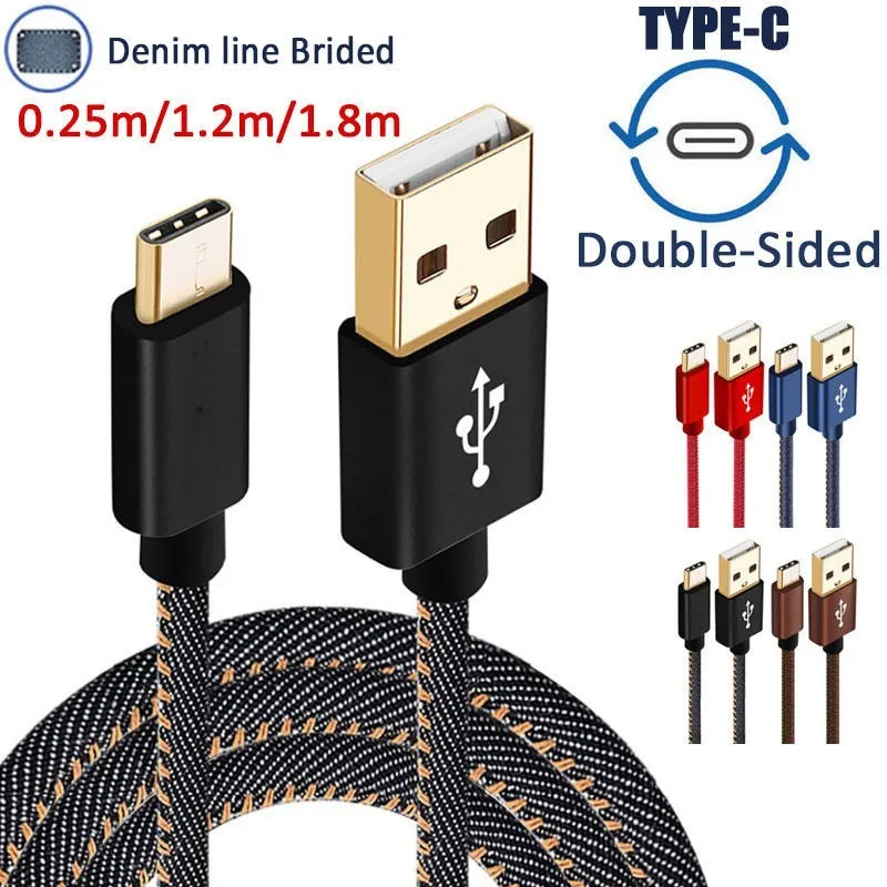 Type-C Denim Line Fast Quick Charging Cable Type-C Data Line Synchronization 2A for Android Samsung Huawei Millet Cord Wire
Type-C Denim Line Fast Quick Charging Cable Type-C Data Line Synchronization 2A for Android Samsung Huawei Millet Cord Wire